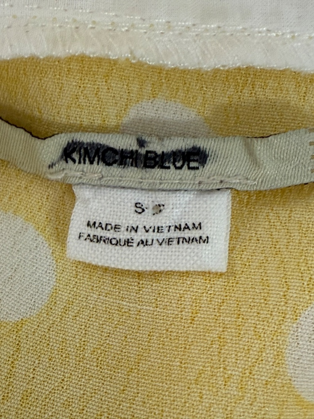 NWOT Kimchi Blue Urban Outfitters Yellow Polkadot Collared Dottie Mini Dress S - Picture 11 of 14